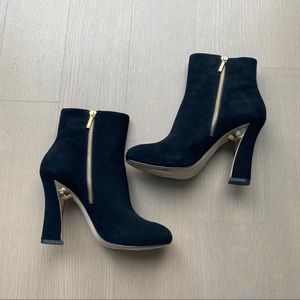 Karl Lagerfeld Charliz Suede Heeled Boots/Bootie